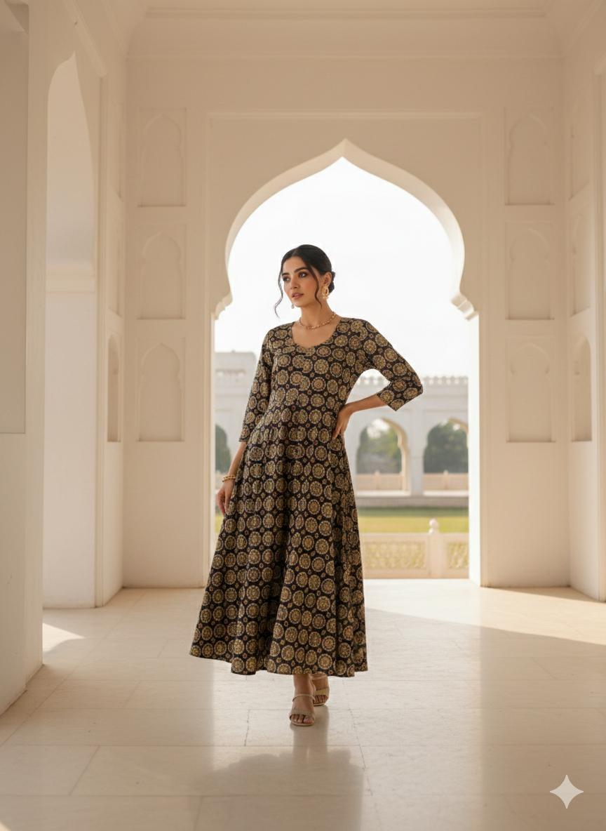 Ebony Cotton Kurti