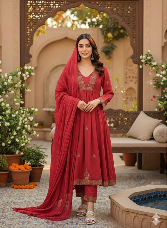 Noor Cotton Salwar 3-piece Set