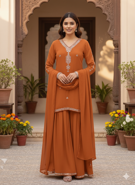 Party Wear Salwar 3-piece Set