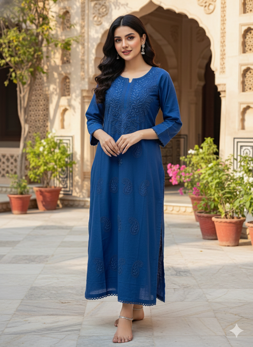 Aabroo Chikankari Kurti