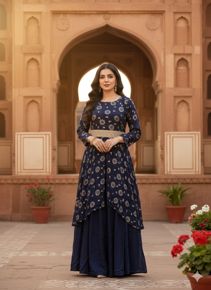 High-low Anarkali dress