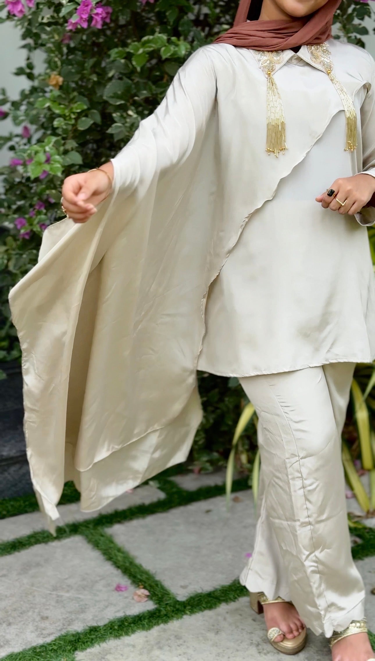 Ivory Cape Co-ord Set