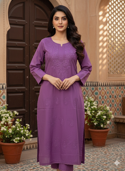 Aabroo Chikankari Kurti