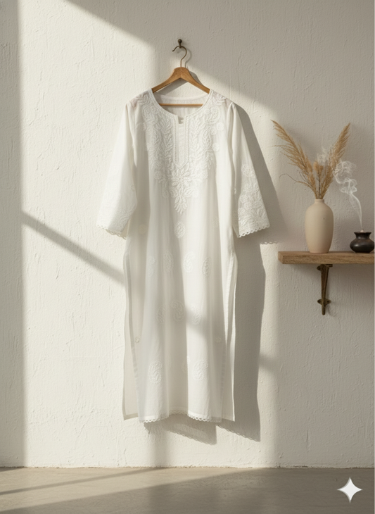 Aabroo Chikankari Kurti