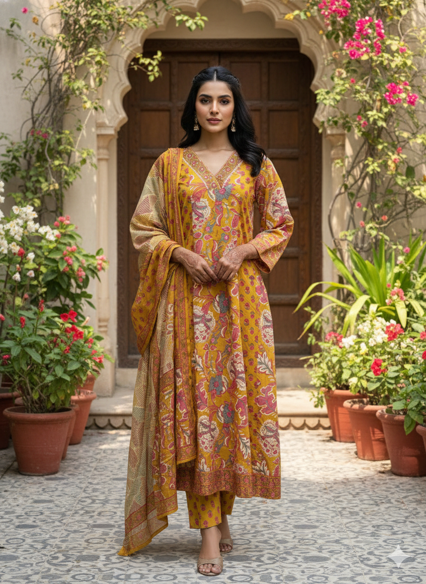 Zehra Floral Printed Salwar 3-piece Set