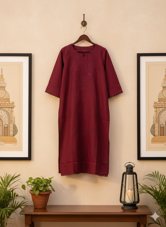 Aabroo Chikankari Kurti