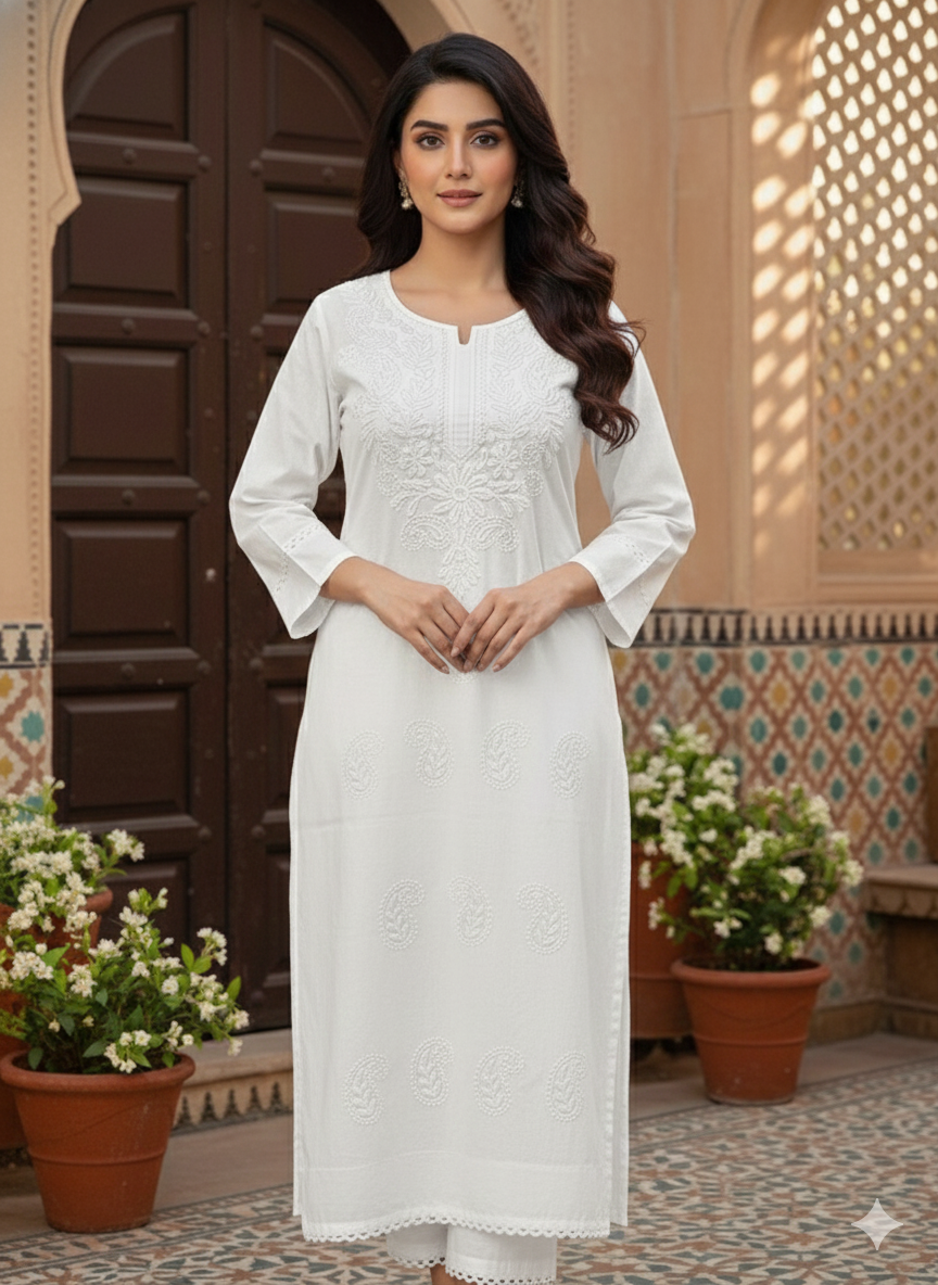 Aabroo Chikankari Kurti