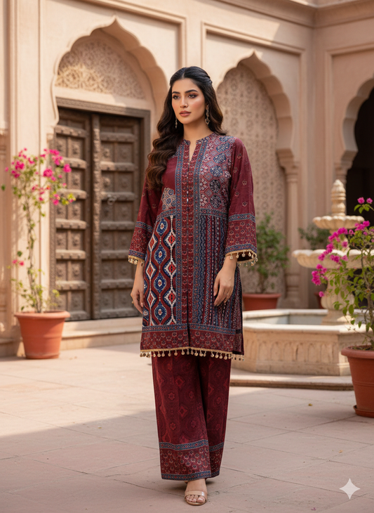 Azure Gulnaar 2-piece Set