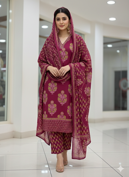 Mehfil-e-Zari Salwar 3-piece Set