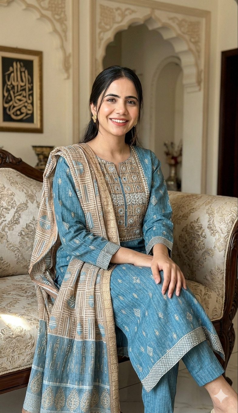Hand Block Printed Salwar Suit